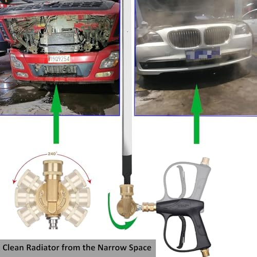 Radiator Cleaning Wand & Car A/C Condenser Cleaner, Air Filter Flusher Tool - Image 4