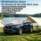 Windshield Sun Shade for Mazda CX-90 CX90 2024-2026, 4-Layer 240T Foldable UV Block Car Accessory to Cool Interior - Image 2