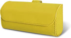 Sunglasses Holder for Car Sun Visor, Sunglass Organizer for Car, Magnetic Leather Eyeglasses Protective Storage Case, Waterproof Glasses Organizer Visor Accessories for Vehicles (Yellow) by Unknown