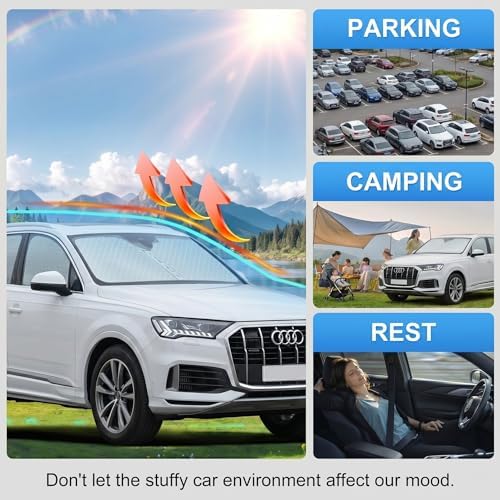 Custom Fit Windshield Sun Shade for Audi Q7 2016-2026 - Image 6