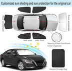 TINGLU Window Shades for Nissan Sentra 2020-2024 2025 Accessories Car Side Full Windows Rear Triangular Windshield Sun Shade Sun UV Rays & Privacy Protection for Camping,Napping,and Relaxing 6PCS - Image 3