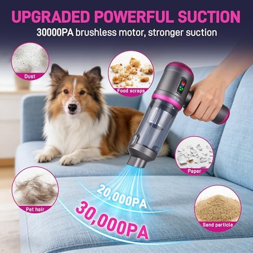 Car Vacuum Portable Cordless, 30000PA 3-in-1 Car Vacuum Cleaner High Power - Image 5