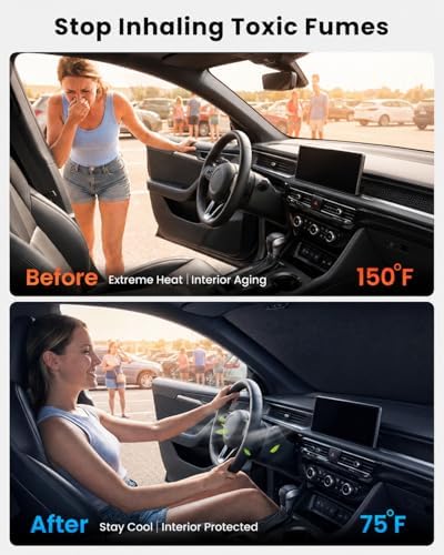 REEVAA Car Windshield Sun Shade for Honda Civic 2026 - Image 2