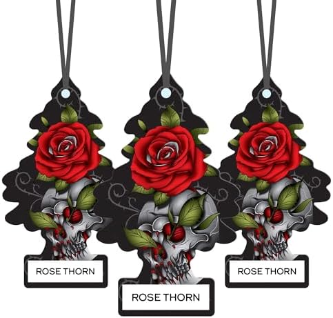 Little Trees Car Air Freshener | Hanging Paper Tree for Home or Car | Rose Thorn | 6 Pack by LITTLETREES