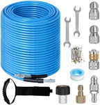 200FT Sewer Jetter Kit for Pressure Washer 5800PSI Drain Cleaner by Zejoot