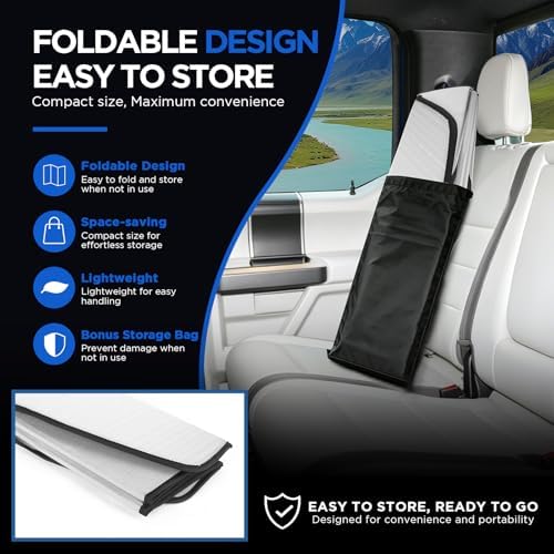 MAIKER OFF ROAD Windshield Sun Shade Compatible with Ford F150 2021-2025 - Image 4