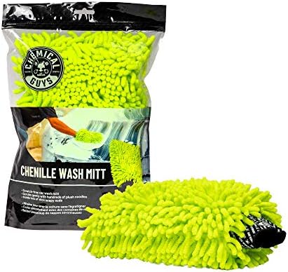 Chemical Guys, Chenille Microfiber Wash Mitt for Cars, Lime Green, Single by ChemicalGuys