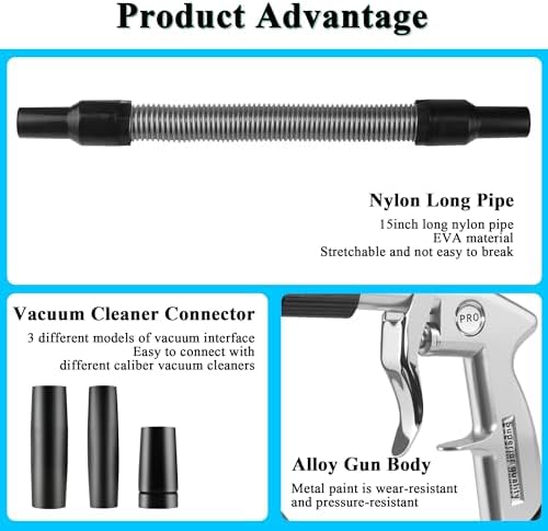 GOCCIDA 2IN1 Car Interior Detailing Air Cleaning Gun & Vacunm Gun - Image 4