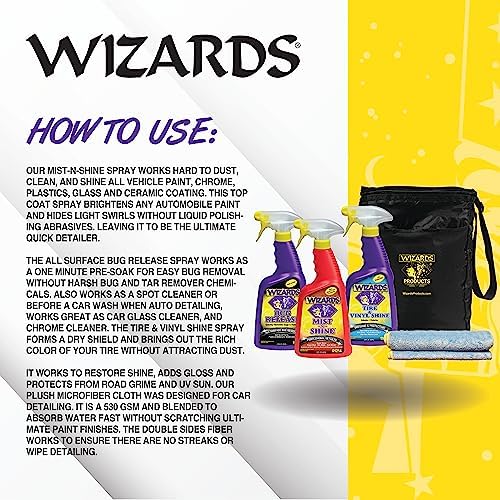 Wizards Automotive Quick Kit - 5-Piece Car & Motorcycle Detail Set - Image 4