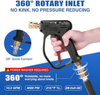 MEKOH Short Pressure Washer Gun 4000PSI, Stubby Pressure Washer Gun 10.5GPM - Image 3