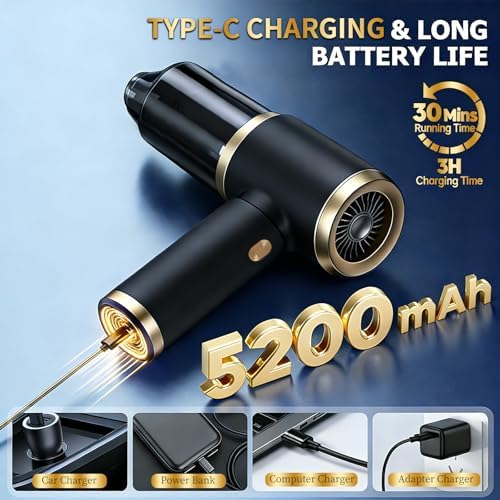 4 in 1 Cordless Handheld Car Vacuum, 15000PA Portable Mini Vacuum Cleaner - Image 2