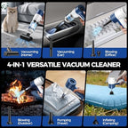 Car Vacuum/Air Duster Portable Cordless - 16000PA High Power Handheld Vacuum with 85,000RPM Brushless Motor, 4-in-1 Rechargeable Mini Vacuum & Blower & Pump for Car Detailing, Home, Office, Pet Hair - Image 3