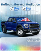 Windshield Sun Shade for Ford F150 F-150/F250/F350/F450 2026 2025-2021 Front Window Sunshade Sun Visor Protector Flag Pattern Foldable Block UV Rays Interior Windshield Cover Keep Car Cooler - Image 6