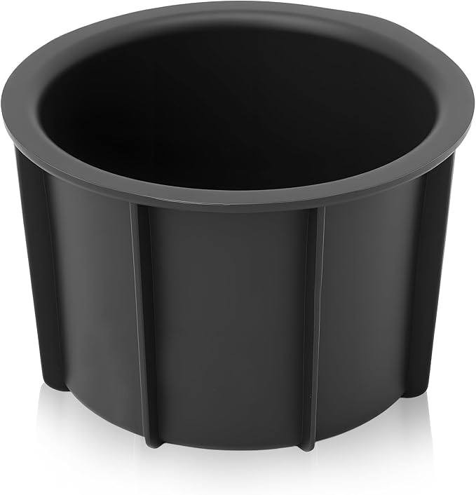 Front Console Cup Holder Insert Fits 4Runner 2010-2021 Black 66991-35030 | Easy to install、Securely hold cups, bottles, and mugs、Easy to take out and clean by AutomotiveReplacement