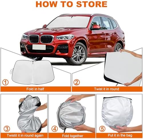 Foldable Front Windshield Sunshade fit for BMW X3 2018-2026 - Image 5
