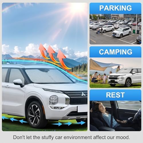 Custom Fit Windshield Sun Shade for Mitsubishi Outlander 2022-2026 - Image 6