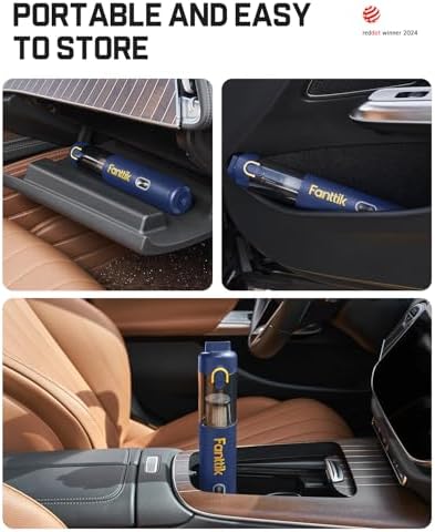 Fanttik V8 Mate Upgraded Cordless Car Vacuum, Portable Mini Vacuum with 13000pa Suction Power, 2 Suction Modes, Type-C Charge, Handheld Vacuum for Car, Small Tasks, Keyboards, Office Desk (Blue) - Image 4