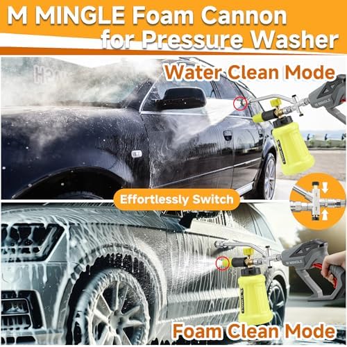 M MINGLE Pressure Washer Gun with Foam Cannon & Dual Connector Accessory - Image 2