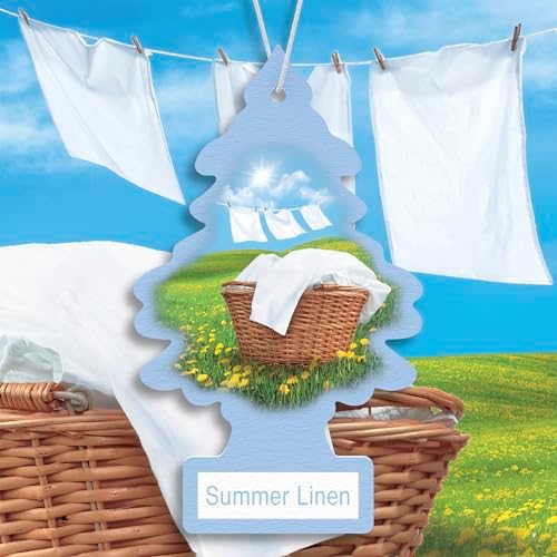 LITTLE TREES Car Air Freshener | Hanging Tree Provides Long Lasting Scent for Auto and Home | 24 Air Fresheners |Summer Linen - Image 3