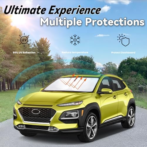 Windshield Sun Shade for 2018-2023 Hyundai Kona - Image 3