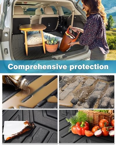 Powerty Trunk Mat for Honda Pilot 2016-2022, All Weather TPE Cargo Mat Liner for Pilot Rear Trunk - Image 6