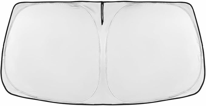 Motor Trend Custom Fit GMC Sierra & Chevy Silverado Windshield Sun Shade - Fits All (2007-2013) Trims - Car Windshield Sunshade Sierra & Silverado Accessories - Automotive Interior Protection by MotorTrend