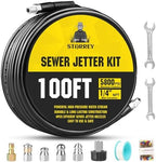 Sewer Jetter Kit for Pressure Washer 100ft 1/4 Inch NPT by Starrey