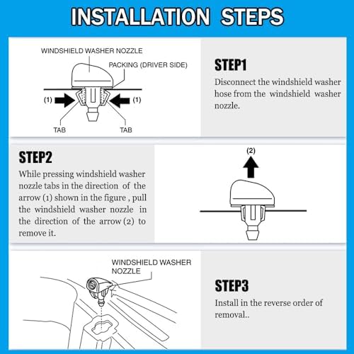 deemars Windshield Washer Nozzles Kit, Front Windshield Spray Nozzles - Image 5