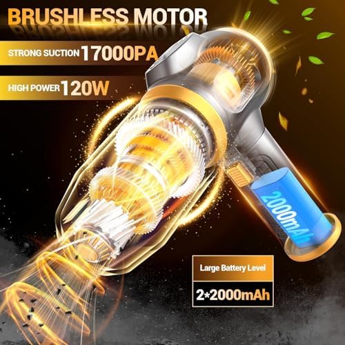 Portable Car Vacuum Cordless Mini Handheld Vacuums Cleaner - Image 2