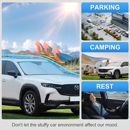 Custom Fit Windshield Sun Shade for Mazda CX50 CX-50 2023-2026 - Image 5