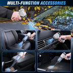 Car Vacuum Cleaner, 15000Pa Handheld Cordless Rechargeable Vacuum, 120W High Power Portable Mini Vacuum for Car, Pet, Home, Office Cleaning, Washable HEPA Filter, Multi-Nozzles - Image 4