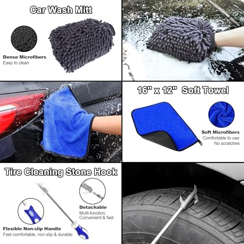 12Pcs Wheel Brush Kit for Cleaning Wheel and Tire, Wheel and Rim Brush, Car Detailing Brushes, Tire Brush, Bendable & Durable Car Wheel Rim Cleaner Brush Set,Car Detailing Cleaning Brush Supplies Kit - Image 6