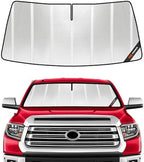 Pigenius Windshield Sun Shade for Toyota Tundra 2014-2021. Full Coverage Rearview Mirror Shade for Ultimate Protection by Pigenius