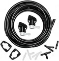 Front Windshield Washer Nozzles Kit for 2011-2023 Jeep Grand Cherokee WK2 WL Replaces 68260443AA, 55372143AB Wiper Spray Washer Jet with 3M Fluid Hose & 6 Connectors by YIENAKFUNAutoPart