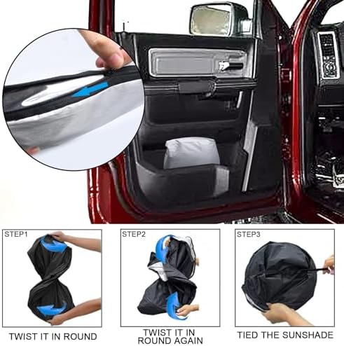 Foldable Front Windshield Sunshade Fit for Dodge RAM 2500 3500 2010-2026 - Image 4