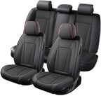 Car Seat Covers Full Set Custom Fit for Acura ILX 2013-2022 , Black&Red | Premium Faux Leather, Waterproof, Anti-Slip, Airbag Compatible, Breathable, Car Seat Protectors, 2 Rows 5 Seats - Image 8