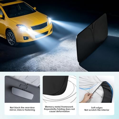 Windshield Sun Shade for Nissan Sentra 2007-2019 Sunshade - Image 5
