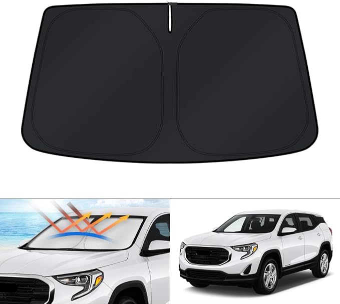 KUST Windshield Sun Shade for 2018-2023 2024 2025 GMC Terrain Window Accessories Sunshade Sun Protector Foldable Block UV Rays Keep Car Cooler by KUST