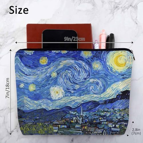 The Starry Night Cosmetic Bags For Women, Galaxy Farmhouse Roomy Makeup Bag Toiletry Bag Accessories Organizer Storage Bags Makeup Pouch For Travel Business Gym Camping Bathroom - Image 4