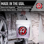 Adam's Polishes Car Wash Buckets 5 Gallon Bucket + Grit Guard 2 Pack Perfect Car Detailing Tool for Car Washing & Garage Storage | Stores Car Wash Soap, Foam Cannon, Foam Gun, Microfiber Towels - Image 3
