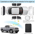 TINGLU Window Shades for Toyota Tundra 2007-2021 Accessories Full Windows Windshield Sun Shade Sun UV Rays Privacy Protection for Camping 6PCS - Image 3