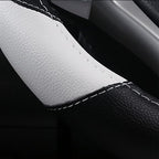 Leather Car Steering Wheel Cover, Universal Fit for Most Cars, White | Microfiber Leather,Non-Slip Breathable Auto Steering Wheel Protector - Image 5