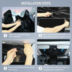 INSAUTO Custom Fit Windshield Sun Shade Umbrella for Mazda CX-5 2017-2025, Easy Fold & Store, Comes with Bag, UV & Heat Reflective, Keeps Your Car Cool - Image 6