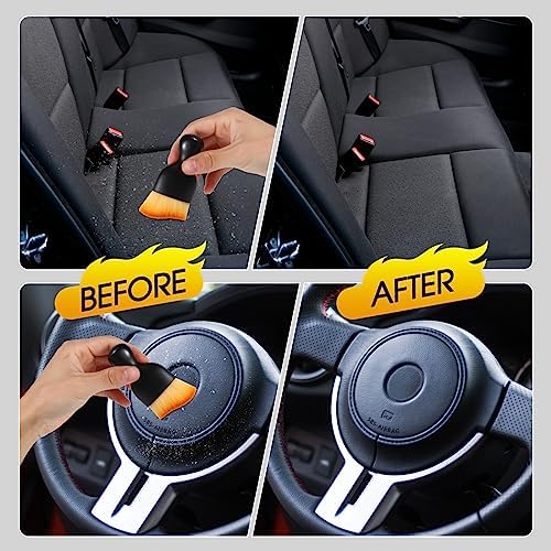 3 PCS Car Interior Detail Dust Brush,Soft Car Interior Detailing Kit Tools,Dash Duster Brush for Auto,Truck,SUV,RV Interior Cleaning - Image 6