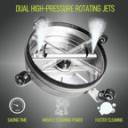 Hourleey 14" Pressure Washer Surface Cleaner, Stainless Steel Surface Cleaner with 4 Wheels for Concrete, Patio, Sidewalk, Deck, Pathway 1/4" Quick Connector, 2 Extension Wand, 4000 PSI - Image 4