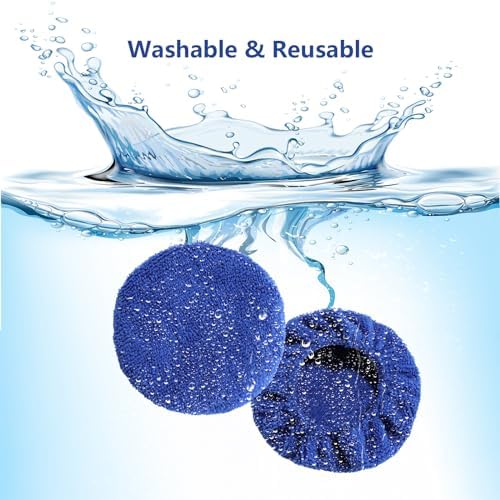 7 Pack Upgrade Car Windshield Cleaner Tool Bonnets, Microfiber Cloths for Inside Windshield Cleaning Tool Pads, Interior Windshield Cleaner Tool Replaceable Cleaning Bonnets, Fit 6.5”, Blue - Image 7