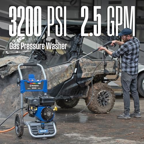 Westinghouse WPX3200 Gas Pressure Washer, 3200 PSI and 2.5 GPM, Onboard Soap Tank, Spray Gun and Wand, 5 Nozzle Set, for Cars/Fences/Driveways/Homes/Patios/Furniture - Image 2