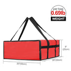 Bodaon Insulated Pizza Delivery Bag, 20" x 20" x 8" Red Warmer Bags, 1-Pack | Pizza Bags for Delivery Carry Hot, Insulated Food Delivery Bag, Grocery Shopping Bags, Commercial Catering Rideshare, Parties - Image 2