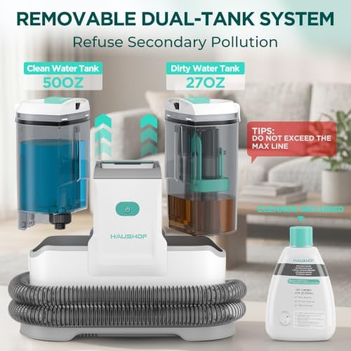 HAUSHOF 24V Cordless Portable Carpet Cleaner Machine for Pets, Cars & Home - Image 3