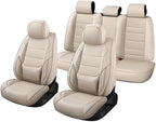Car Seat Covers Full Set Custom Fit For Toyota Sienna 2021-2026, Beige | Lumbar Support, Premium Faux Leather, Breathable, Anti-Slip, Airbag Compatible, Waterproof, Car Seat Protectors, 2 Row-5Seat - Image 8